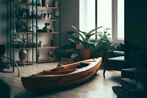 kayak in apartment