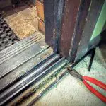 Repairing sliding door track