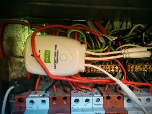 efergy transmitter inside switchboard