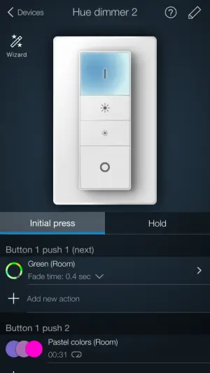 iconnect hue dimmer multiple scenes