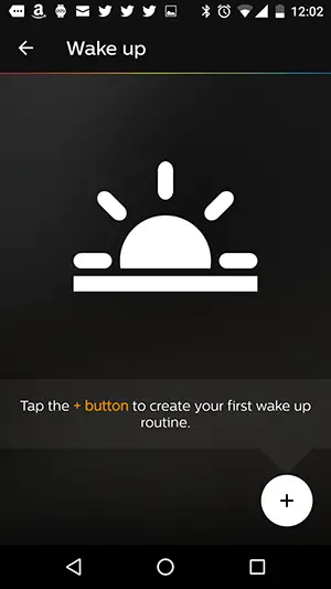 Philips Hue app wake up routines
