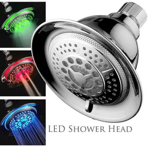 LED light up shower head