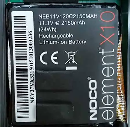 noco gb40 internal battery 2150mah 11.1v
