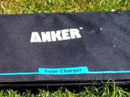 anker solar usb portable charger folded up 22w