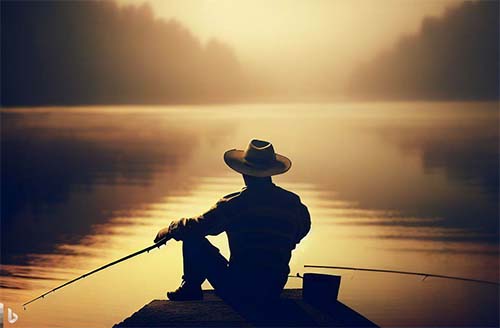 relaxing fishing man