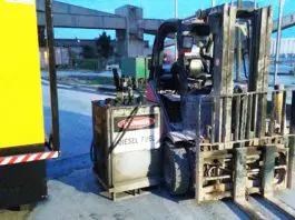 portable diesel fuel transfer pump forklift