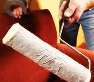 paint roller hack to anti fluff your car seats