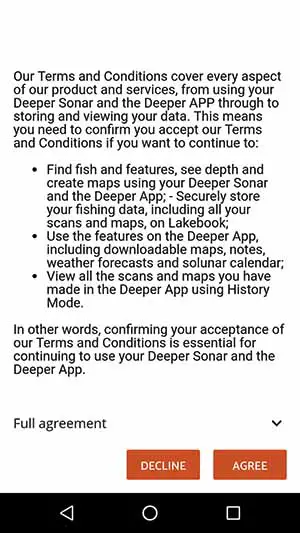 deeper terms and conditions how to install app