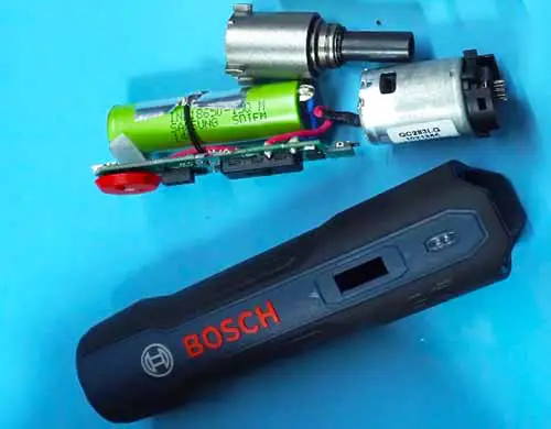 Bosch Go tear down with internal Samsung lithium-ion battery 