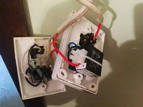 check the wiring of ceiling fan control switch and lighting circuit.