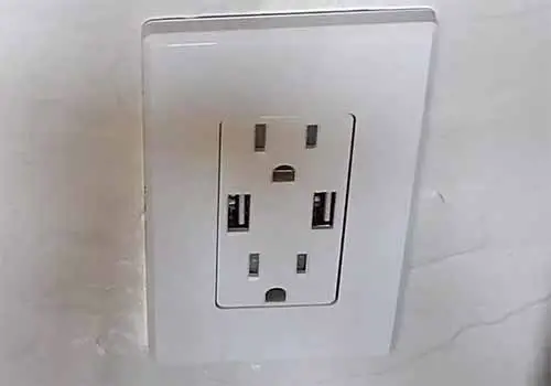 ac wall outlet with usb charging port