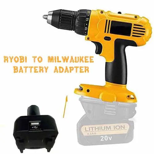 Milwaukee, Dewalt battery to Ryobi 18V tools adapter