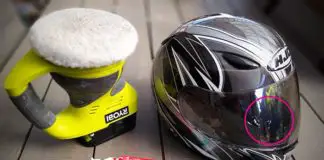 how to remove scratches from helmet visor