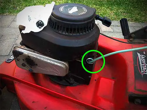 how to drain oil from lawn mower