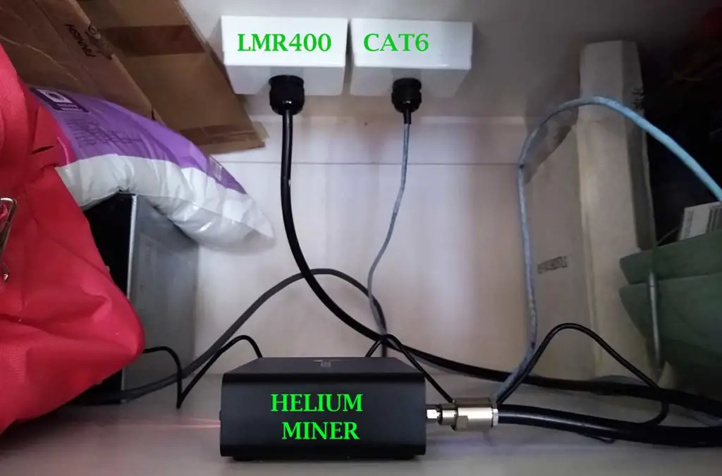 Helium miner in closet space