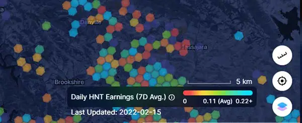 Helium hotspot explorer earnings tab