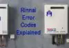 Rinnai tankless error codes explained