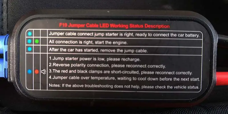 What safety protection circuits are in this jump starter f19