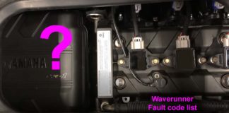Full Yamaha waverunner fault code list