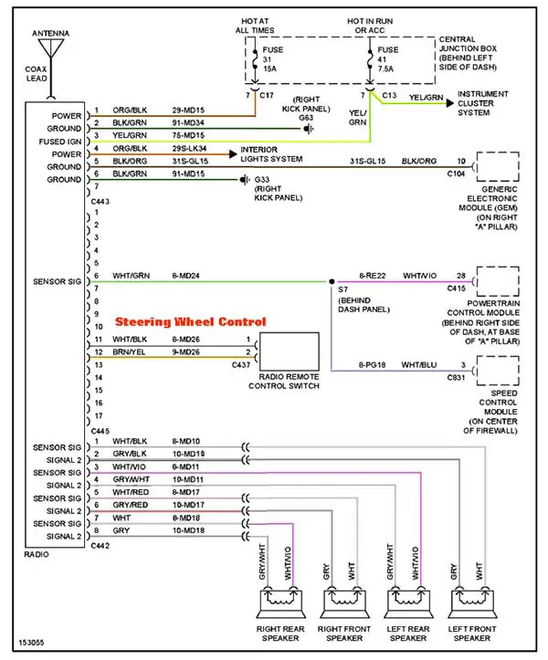 2003 ford focus radio wiring diagram