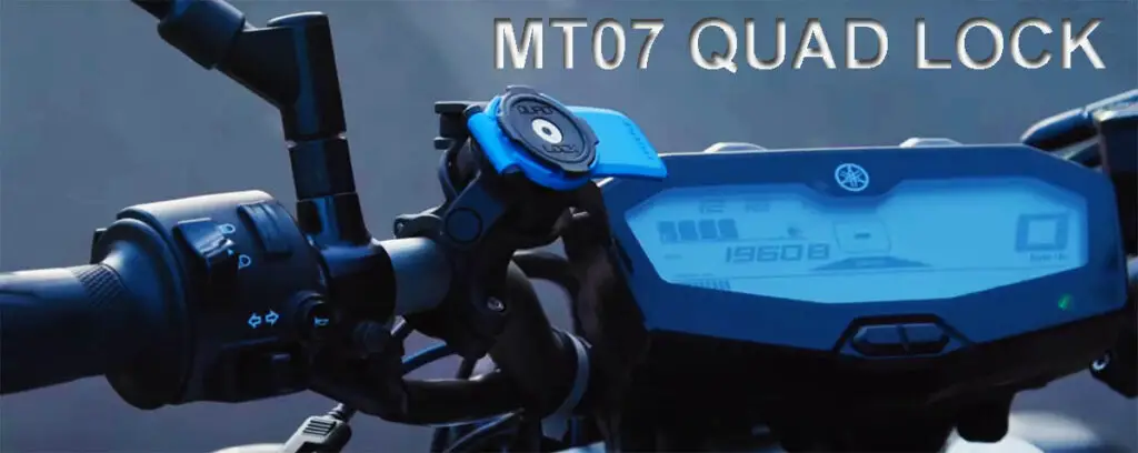 quad lock MT07 yamaha motorcycle with anti vibration dampener