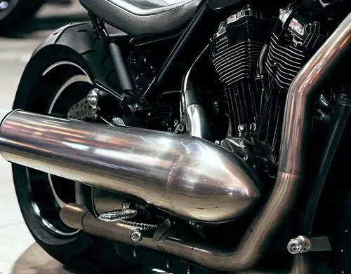 motorcycle exhaust cleaned with harpic/lysol toilet cleaner
