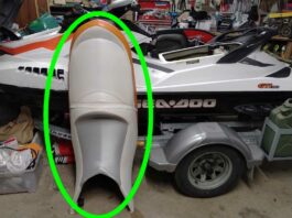 sea-doo jetski seat removed to prevent mold