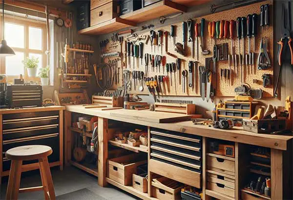 wood workshop storage