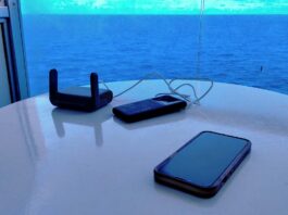 How to share a cruise ships wifi travel router